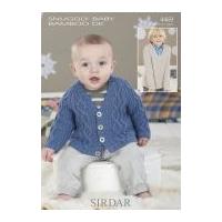 Sirdar Baby Cardigan & Sweater Knitting Pattern 4469 DK