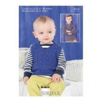 Sirdar Baby Sweater & Tank Top Knitting Pattern 4524 DK