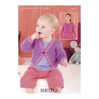 Sirdar Baby Cardigans Crochet Pattern 4477 4 Ply