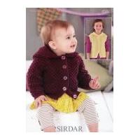 sirdar baby jacket waistcoat knitting pattern 4581 dk