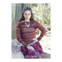 Sirdar Ladies Sweater Divine Knitting Pattern 7178 DK