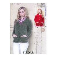 Sirdar Ladies & Girls Cardigans Ophelia Knitting Pattern 7262 Chunky