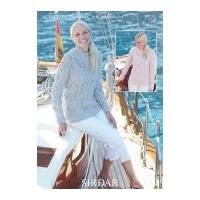 Sirdar Ladies Sweaters Cotton Rich Knitting Pattern 7273 Aran
