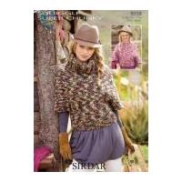 sirdar ladies girls sweaters knitting pattern 9358 super chunky