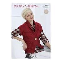 Sirdar Ladies Waistcoat Knitting Pattern 9368 DK