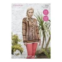 sirdar ladies sweater divine knitting pattern 7514 dk