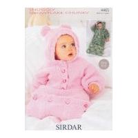 Sirdar Baby All-in-One Snuggle Bag Snowflake Knitting Pattern 4465 Chunky