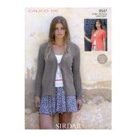 Sirdar Ladies Cardigans Calico Knitting Pattern 9547 DK