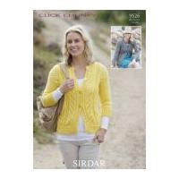 Sirdar Ladies Cardigan Knitting Pattern 9526 Chunky