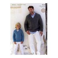 Sirdar Men & Boys Sweaters Big Softie Knitting Pattern 9530 Super Chunky