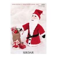 Sirdar Father Christmas Toy Snowflake Knitting Pattern 4593 DK