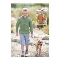 sirdar boys sweaters supersoft knitting pattern 2433 aran