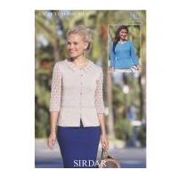 Sirdar Ladies Cardigans Cotton Knitting Pattern 7311 4 Ply