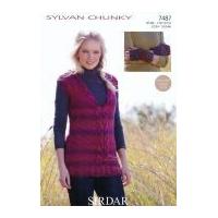 Sirdar Ladies Tunic & Wrist Warmers Sylvan Knitting Pattern 7487 Chunky