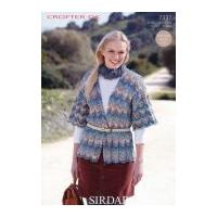 Sirdar Ladies Kimono Jacket Crofter Knitting Pattern 7337 DK