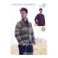 Sirdar Mens Cardigans Sylvan Knitting Pattern 7483 Chunky