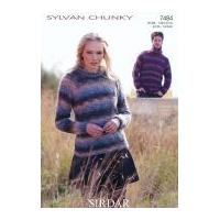 Sirdar Ladies & Mens Sweater Sylvan Knitting Pattern 7484 Chunky
