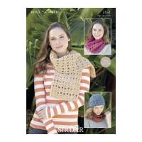 Sirdar Ladies Hat, Scarf & Snood Big Softie Crochet Pattern 7161 Super Chunky