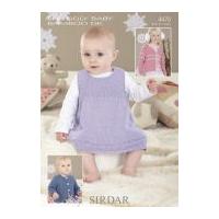 Sirdar Baby Cardigan & Pinafore Knitting Pattern 4470 DK