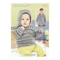 sirdar baby sweater jacket baby crofter knitting pattern 4574 dk