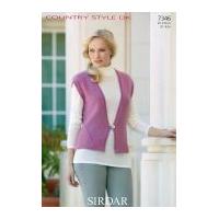 Sirdar Ladies Waistcoats Country Style Knitting Pattern 7346 DK