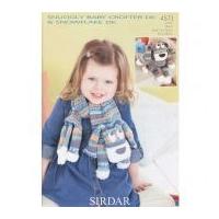 Sirdar Childrens Toy & Novelty Scarf Snowflake Knitting Pattern 4573 DK