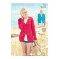 Sirdar Ladies Cardigans Beachcomber Knitting Pattern 7278 DK