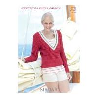 Sirdar Ladies Sweater & Tank Top Cotton Rich Knitting Pattern 7275 Aran
