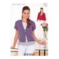 Sirdar Ladies Cardigans Soukie Knitting Pattern 7211 DK