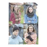 Sirdar Ladies & Mens Accessories Husky Knitting Pattern 7194 Super Chunky
