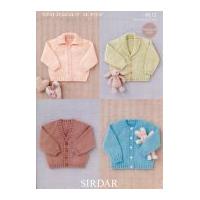 Sirdar Baby Raglan Cardigans Knitting Pattern 4512 4 Ply