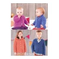 sirdar baby childrens cardigans snowflake knitting pattern 4596 chunky