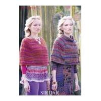 Sirdar Ladies Ponchos Divine Knitting Pattern 7329 DK