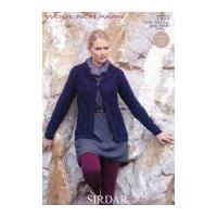 Sirdar Ladies Jacket Wool Rich Knitting Pattern 7333 Aran