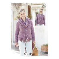 Sirdar Ladies Cardigan & Snood Denim Ultra Knitting Pattern 7168 Super Chunky