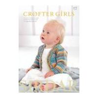 sirdar knitting pattern book baby crofter girls 475 dk