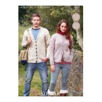 Sirdar Ladies & Mens Cardigans Click Knitting Pattern 7207 Chunky