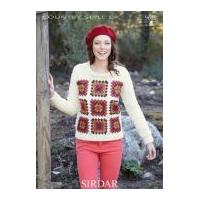 Sirdar Ladies Sweater Country Style Crochet Pattern 9618 DK