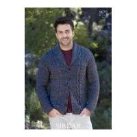 sirdar mens cardigan click knitting pattern 9679 dk