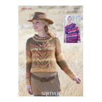Sirdar Ladies Sweaters Indie Knitting Pattern 9591 Super Chunky