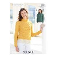 Sirdar Ladies Sweaters Softspun Knitting Pattern 9589 DK