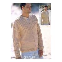 Sirdar Mens Jackets Knitting Pattern 8416 DK