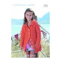 Sirdar Girls Jacket Supersoft Knitting Pattern 2453 Aran