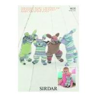 sirdar bunny toys knitting pattern 4630 4 ply dk