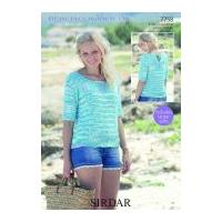 Sirdar Ladies Top Beachcomber Knitting Pattern 7758 DK