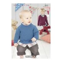 Sirdar Baby Sweaters Knitting Pattern 4491 DK