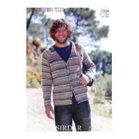 sirdar men cardigan crofter knitting pattern 7336 dk