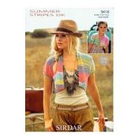 Sirdar Ladies & Girls Boleros Summer Stripes Knitting Pattern 9418 DK