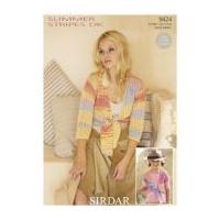 Sirdar Ladies & Girls Cardigans Summer Stripes Knitting Pattern 9424 DK