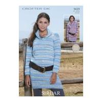 Sirdar Ladies Sweater Dresses Crofter Knitting Pattern 9439 DK